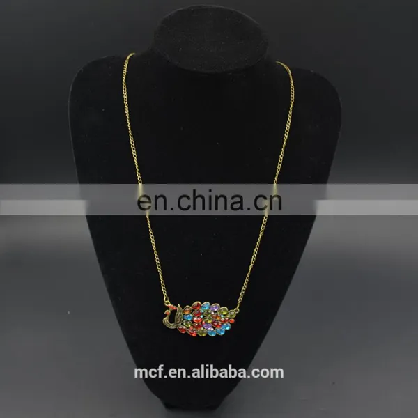 Latest Design Fashion Crystal Pendant Gemstone Necklace MCB-0051 photo-2
