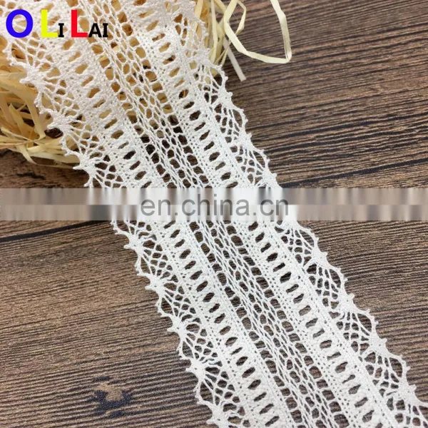 OLCT0324 4.9cm Fashion African Cotton Crochet Lace Trimming Tulle Lace for Ladies photo-2
