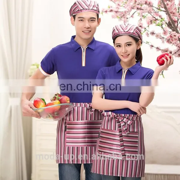 Polyester Stripe Kitchen Apron With Custom Logo High Quality From China photo-3