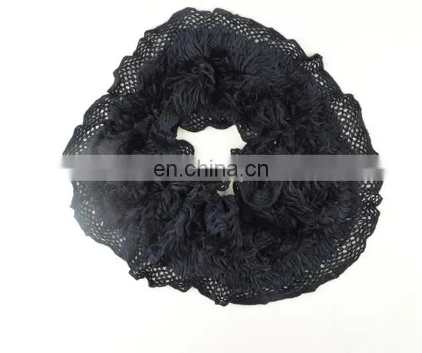 2017 Hollow Out Double Hook Flower Lady Warm Shawl Wool Scarf With Tassel photo-3