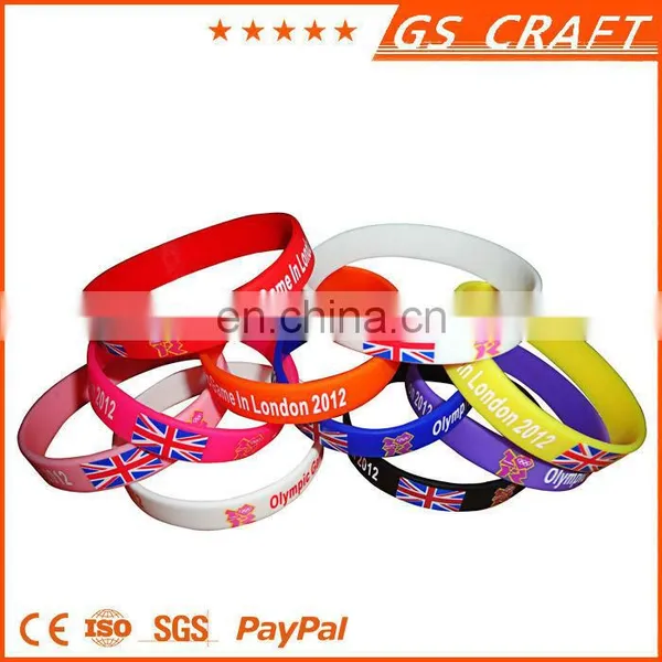 Silicone Bracelet Glowing in Dark With Printed Logo/green Color Luminous Silicone Bracelet /best for Gifts to Friends photo-5