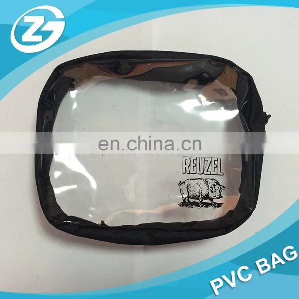 Stand up CMYK UV Printing Cheap Promotion Clear Transparent Zipper Plastic Cosmetic Packaging PVC Bag photo-5