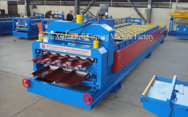 Corrugated Double Profile Roof Roll Forming Machine photo-2