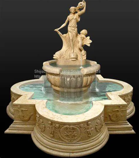 Hot Sale Outdoor Natural Stone Marble Water Fountain Price Statue photo-3