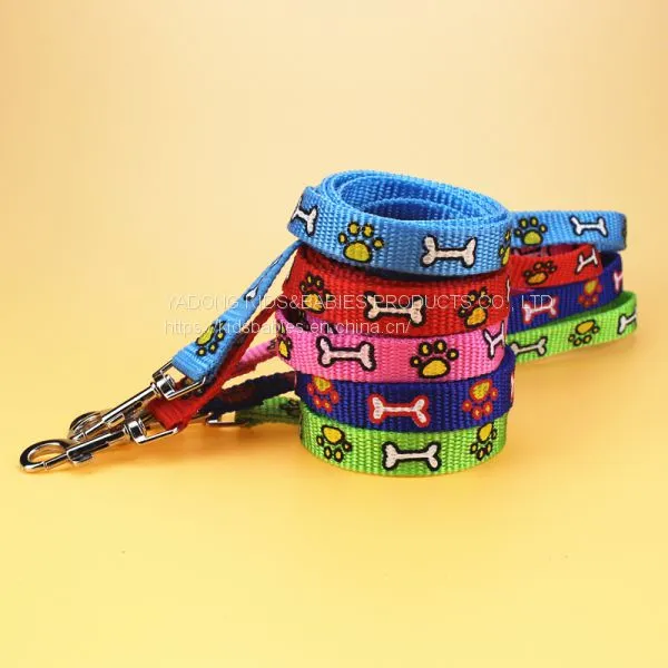 Pet Car Seat Belt Pet Chain Dog Footprint Nylon Collar Traction Sleeve A2 Pet Rope photo-2
