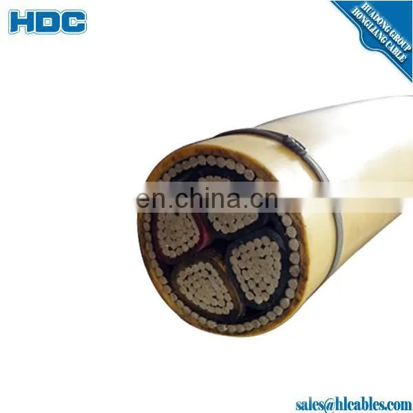 600V Aluminium XLPE Insulated SWA Armoured 4*240mm2 Power Cable photo-7