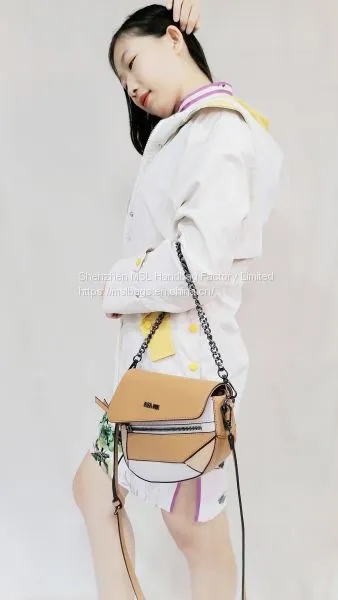 2021 Portable Outdoor Colorful Female Girls Women Handbag Saddle Bags With Chain photo-3