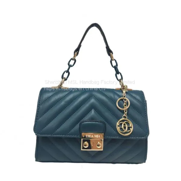 Hot Selling Chevron Quilting Small Crossbody PU Leather Women Handbag Ladies Sling Shoulder Bag Top Handle