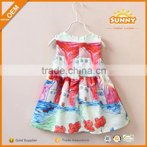Custom Logo Princess Frock Design Dress Party Kids Princess Dress photo-4