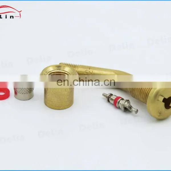 DeLin Truck Single Bend Tyre Valve Tractor Brass Factory Seal Clamp-in Tyre Valve V3-20-1HX photo-5