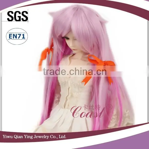 Long Nice Fashion Design Bjd Doll Pink Wigs photo-3