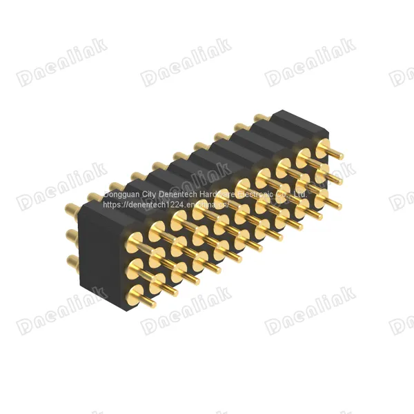 Dnenlink 2.00mm Pitch Triple Row H4.0mm Straight SMT Type Male Header PogoPin Connectpr