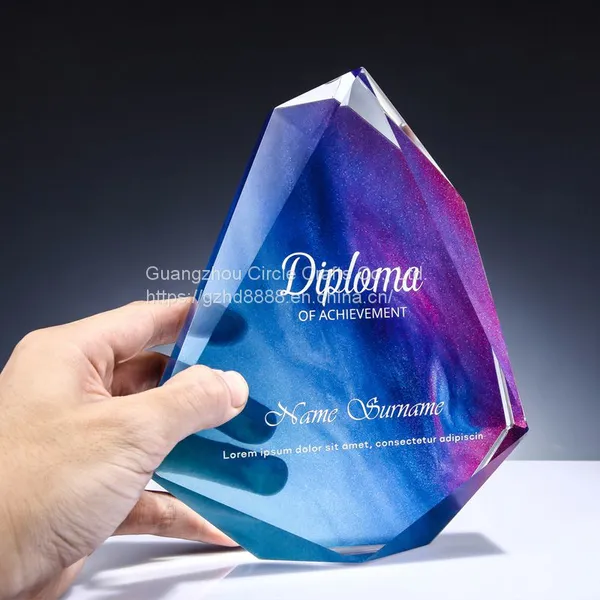 New Arrival New Product Custom Content High Standard K9 Crystal Color is Rich Business Gift Crystal Crystal Trophy photo-4