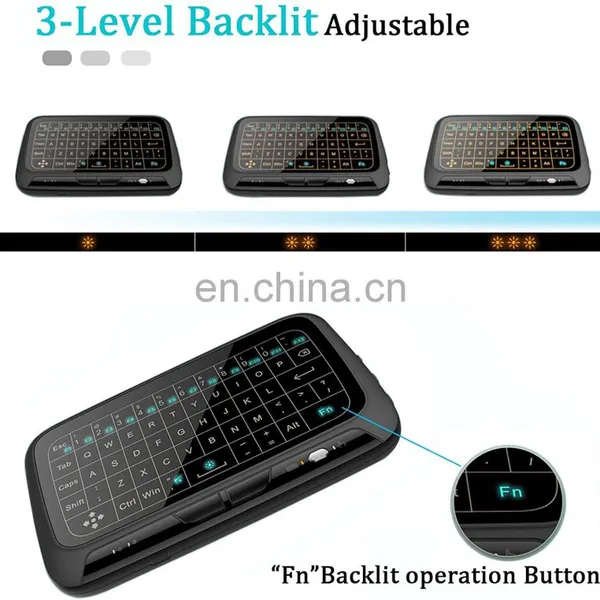 2.4Ghz Mini Wireless Keyboard Touchpad Combo With 3 Level Backlit Rechargeable Full Screen Remote Control for Android TV Box, P photo-3