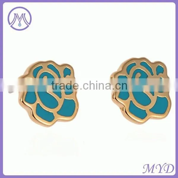 Fashion Enamel Owl Shape Stud Earrings photo-2
