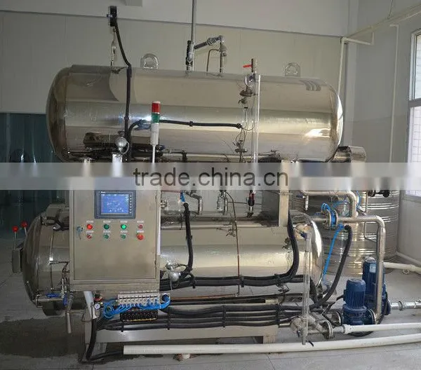 Stainless Steel Double Layer Suitable Meat Production Full-automatic Water Immersion Sterilizing Retort photo-2