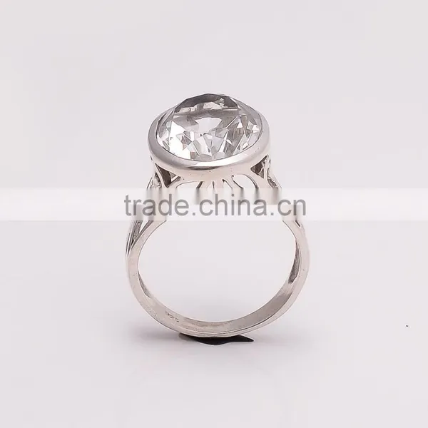 WHITE TOPPAZ RING ,925 Sterling Silver Jewelry Wholesale,WHOLESALE SILVER JEWELRY,SILVER EXPORTER,SILVER JEWELRY FROM INDIA photo-3