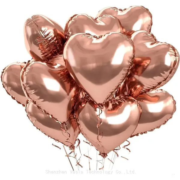 18 Inches Red Heart Love Foil Mylar Balloon for Valentines Anniversary Wedding Engagement Wholesale photo-5