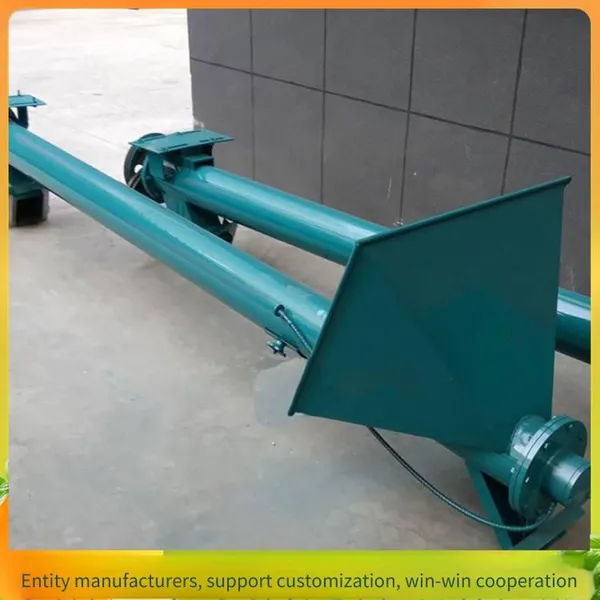 Dry and Wet Powder Screw Feeder, 219 Tubular Canning Elevator, Two-phase Electric Chicken Feed Auger Conveyor photo-4