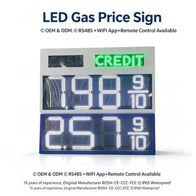 Hot Sale Gas Station Pylon Sign Diesel Fuel Oil Gas Petrol LED Gas Price Board Panel Display Screen photo-5