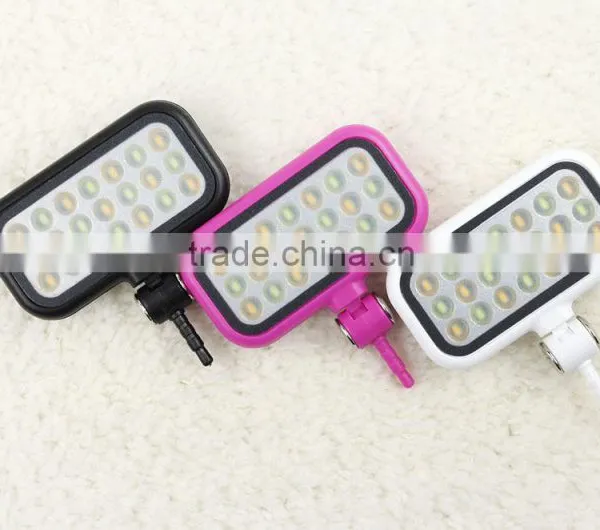 Portable Mini Adjustable LED Flash Light Built-in 21leds Floodlight Led Selfie Flash Light 2016 New Arrival photo-3