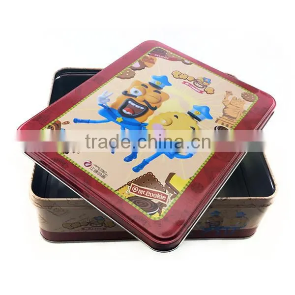 Cartoon Food Tin Boxes,cans for Baking,rectangular Food Tin Box With Slip Lid photo-2