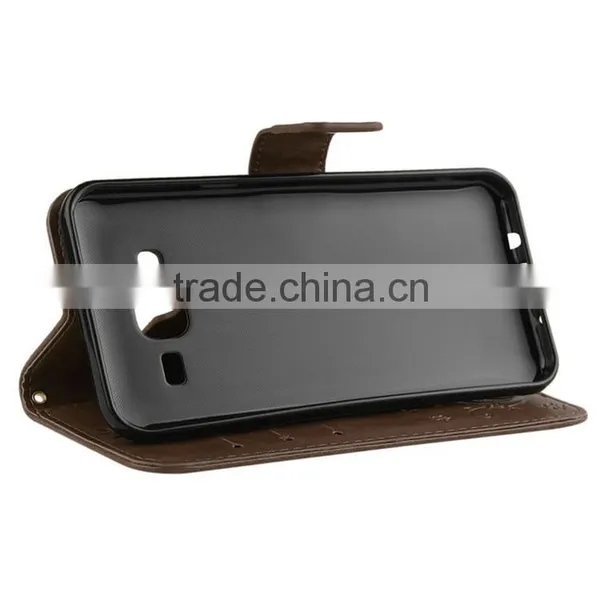 Luxury Stand Holder 6 Inch Matte Back Cover pu Leather Case for Opp Neo 5/J5 photo-5