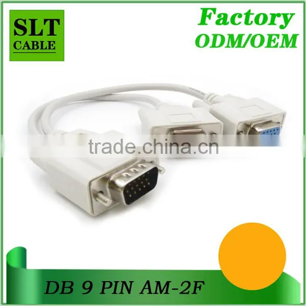 SLT DB 9 Pin Serial Cable 1 Male to 2 Female RS232 Cable photo-5