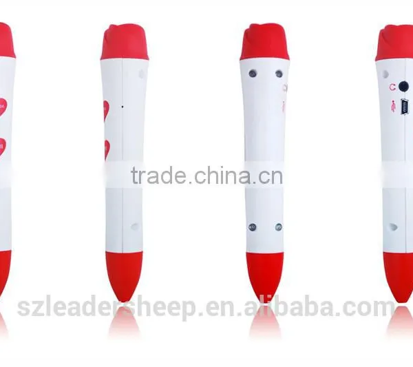 Red Rose Mp3 Playing Kids Reading Pen For Studying Korean / Russian photo-5
