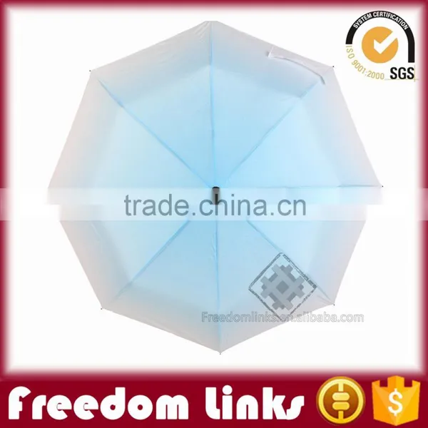 21 Inch Sky Blue 3 Fold Umbrella photo-3