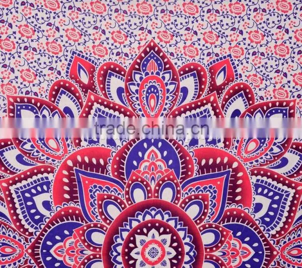 Indian Mandala Tapestry Wall Hanging Cotton Bedspread Wholesale Hippie Tapestries Boho Picnic Throw Bohemian Beach Blanket photo-2
