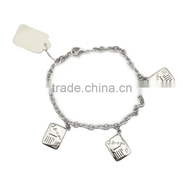 Factory Price Stainless Steel I LOVE YOU Tags Charm Bracelet Wholesale photo-2