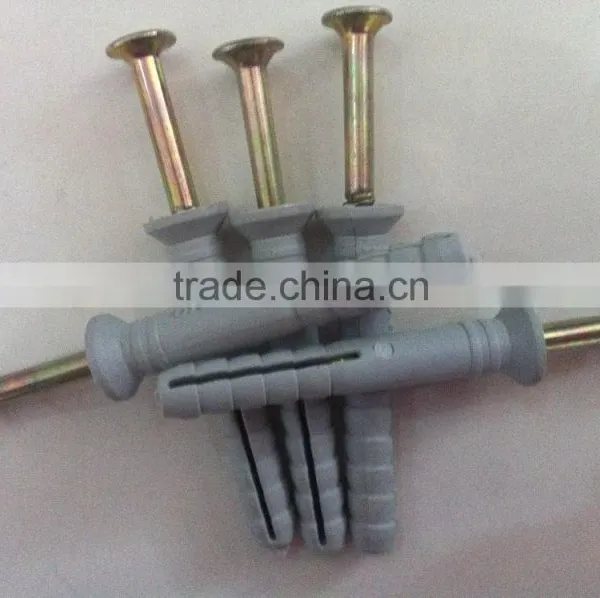 Nylon Hammer Fixing Anchors With Nail Screw