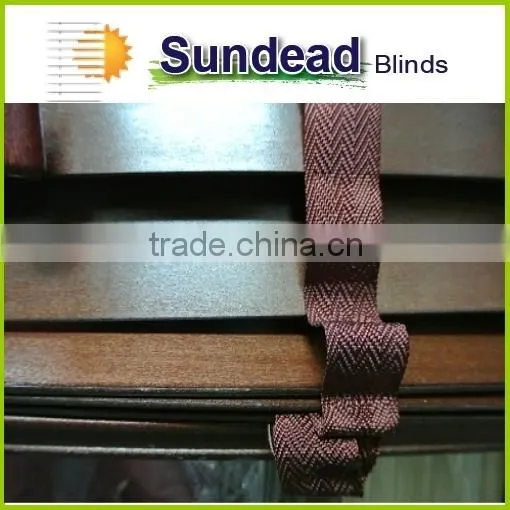 50 mm Wood Basswood Blinds With Ladder Tape for Window Decoration photo-3