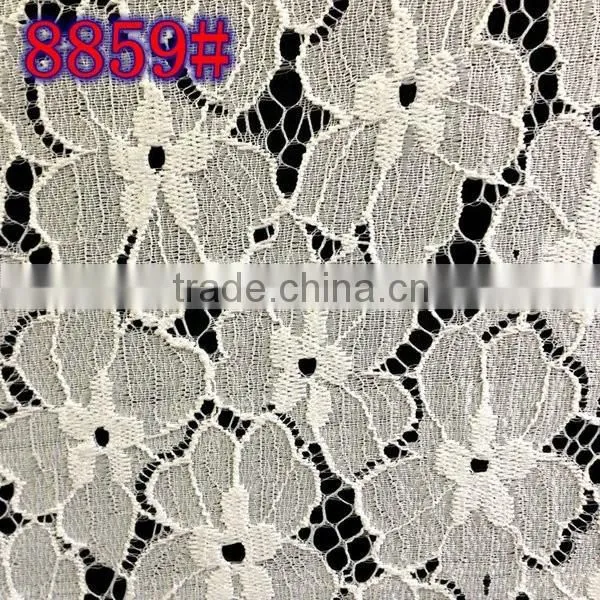 Latest Beautiful Lace Fabric for White Color Wedding Dress TH-8859 photo-2
