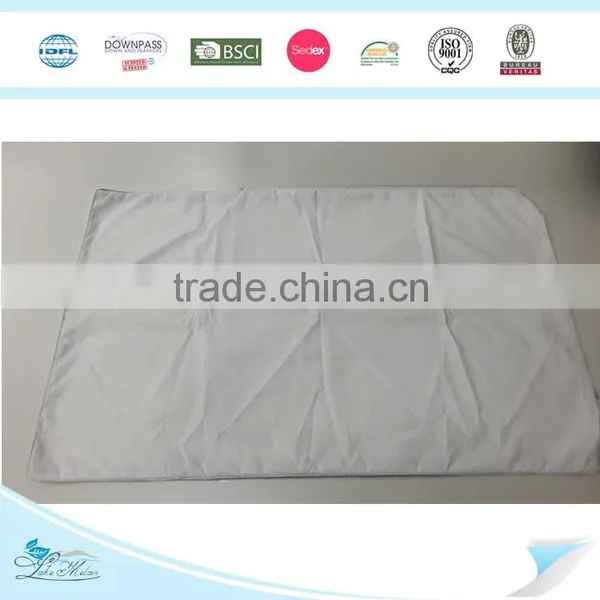 Microfiber Pillow Case/Pillow Shell With Silver Satin Piping