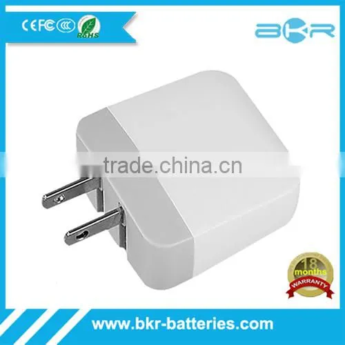 Dual Port Portable Phone Charger With Folded Plug Home Charger