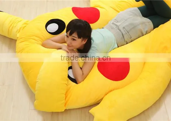 Newest Design Japan Stuffed Giant Pikachu Plush Bed Mattress With Memory Foam Sleepsuit Pokemon go Airbed Pikachu Mattress Sofa photo-2