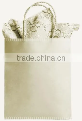 Gift Wrap Wedding Bells Silver With Light Blue Accent Kraft Tote Gift Bag photo-5