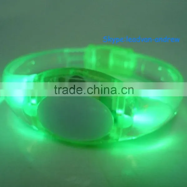 Custom Fashion Gift Sound Voice Activated Flashing LED Light Bracelets photo-4