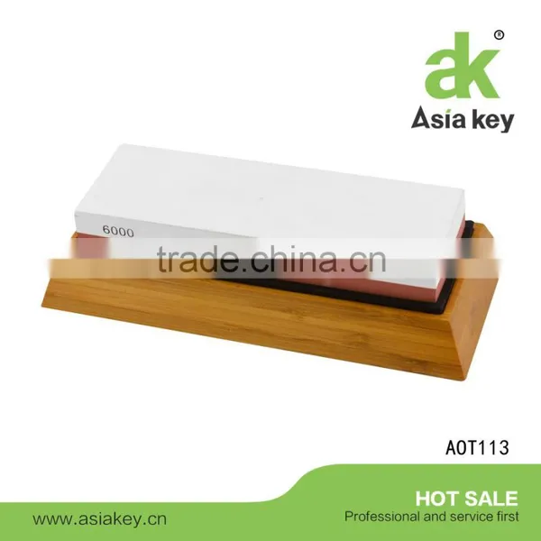 Red-White 1000/6000 Grit Corundum Whetstone Knife Sharpening Stone photo-2