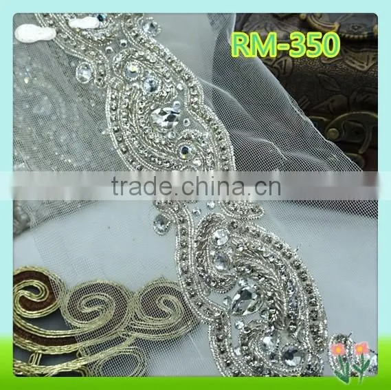 Garment accessories beaded trim for ladies dress