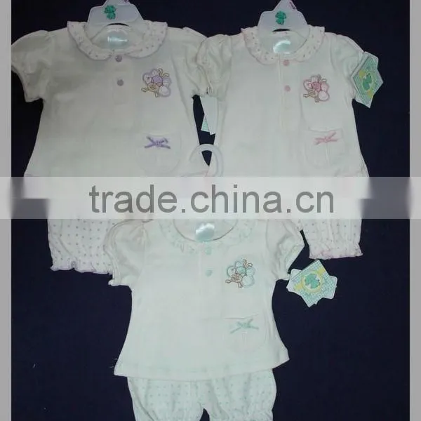 100%cotton OEM Baby Clothes 2pcs Set
