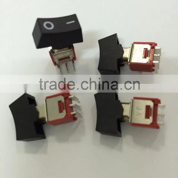 Electrical Rocker Switch Spdt ON-OFF-ON H Termianl White Rocker and Level Handle Miniature Toggle Switch photo-2