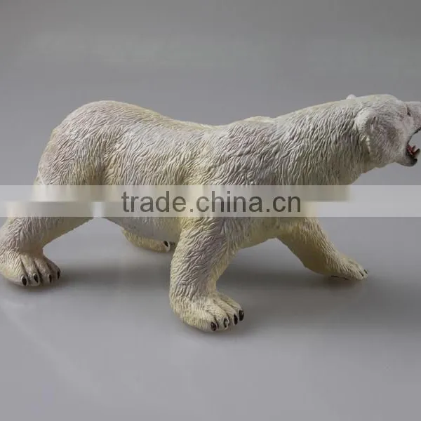 Recur Animal World Miniature Plastic Polar Bear Realistic Soft PVC Wild Animal Toy photo-3