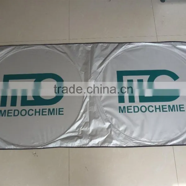 Nylon Front Sunshade/Hot Sales Car Front Windscreen Sunshade With Customized Logo for Promotion Gift