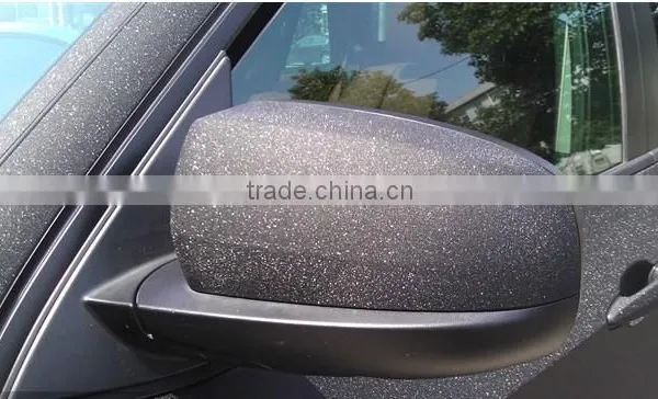 TSAUTOP Top Quality 1.52x30m Air Free Bubbles Black Diamond Glitter Vinyl Wrapping Roll Film photo-2