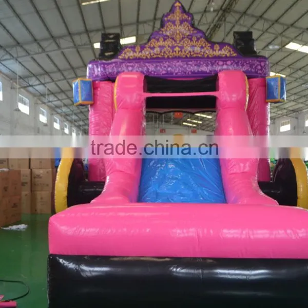 2016 New Design China Sunjoy Inflatable Pink Combo Castle Combo With Slide for Sale Outdoors photo-3
