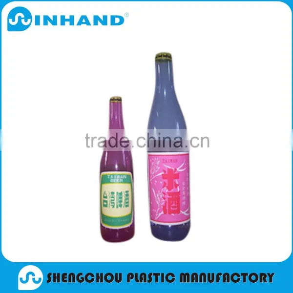 EN71,CE ,Eco-friendly Fashion Colorful Pvc Inflatable Beer Bottle for Kids Toy