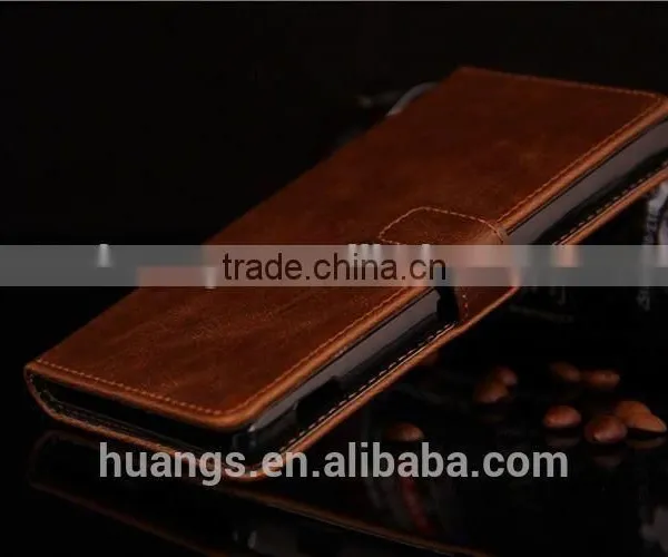 High Grade Anti-dirt Credit Card Purse Stander Leather Flip Case Cover for Sony Xperia Z3 photo-6
